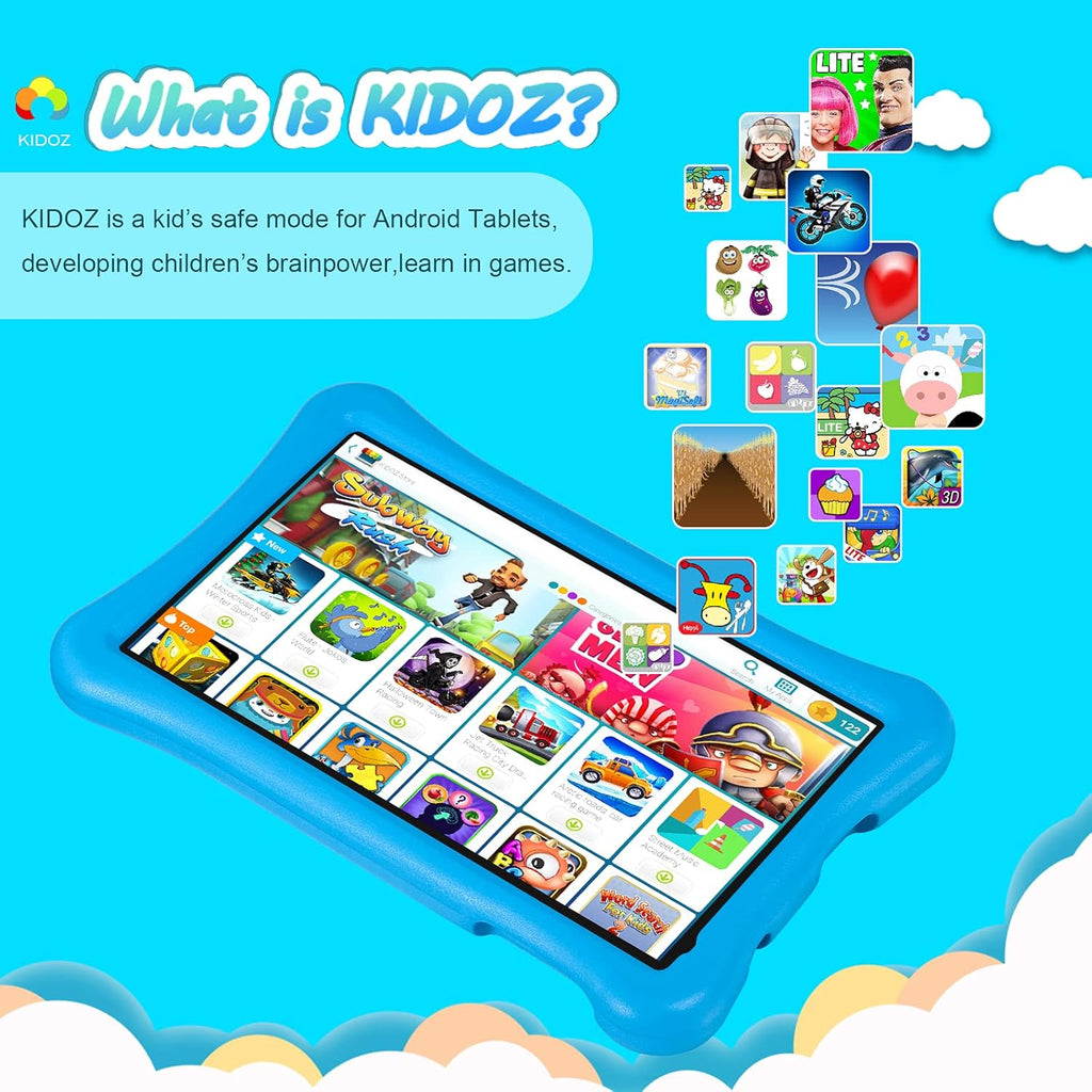 10.1 inch Kids Tablets Android 10 Go 2GB+32GB Blue J84987