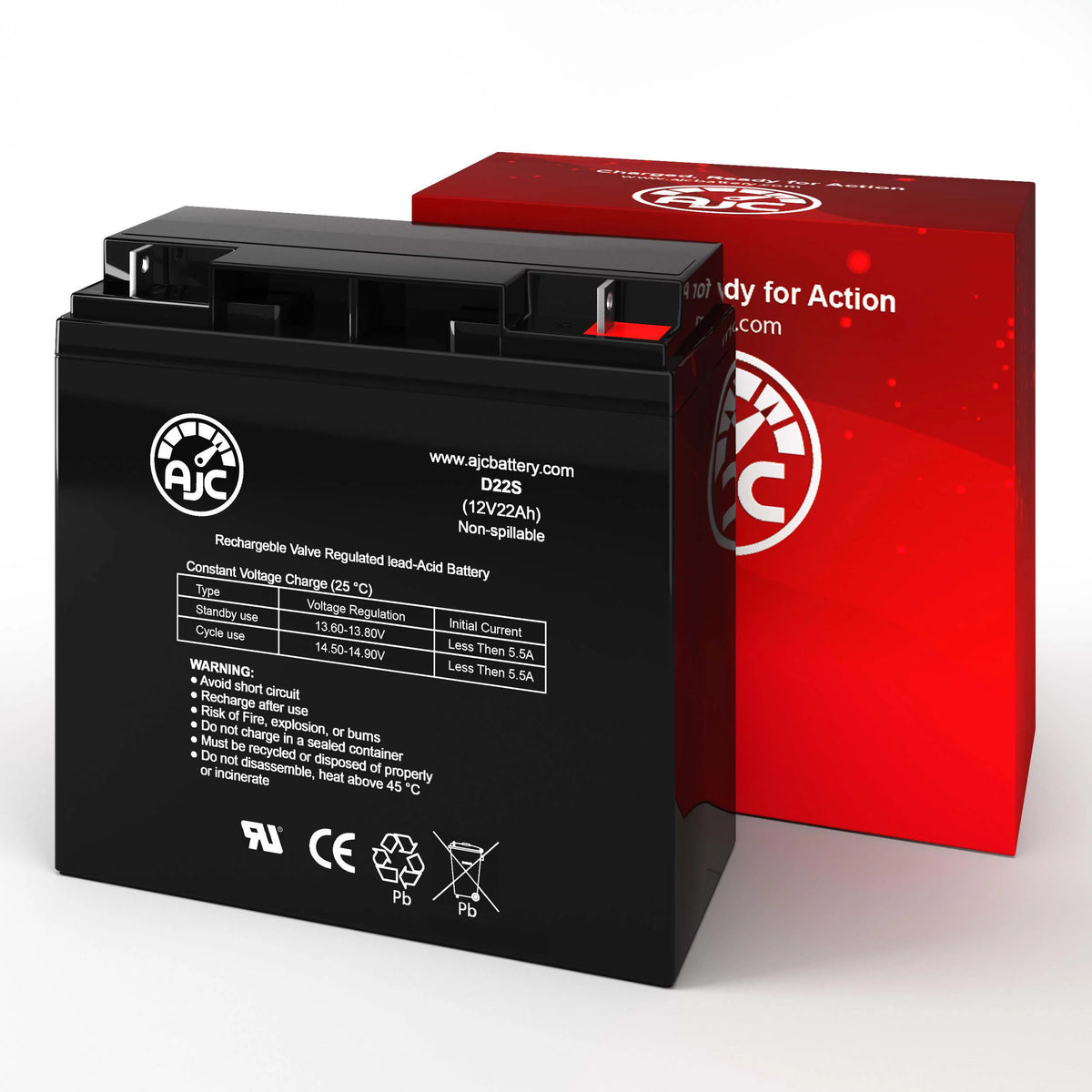 12V 22Ah Sealed Lead Acid Battery K8260