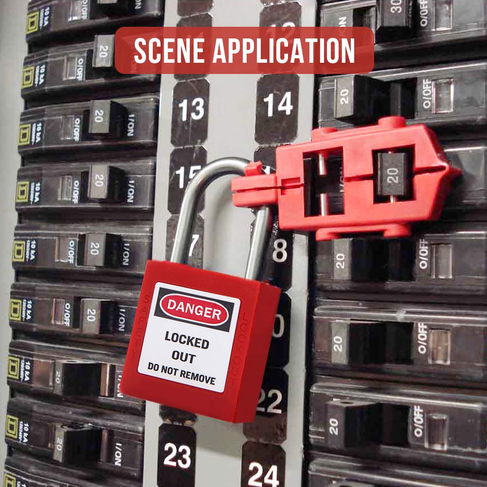 10 PCS Universal Single Pole Clamp Lockout Tagout Kit Y53811