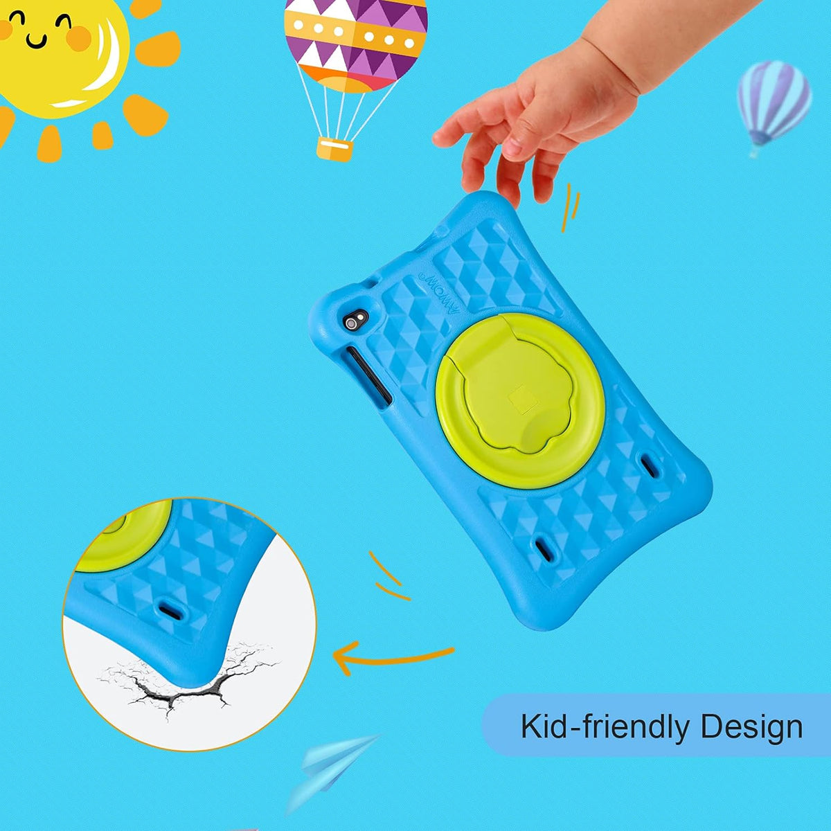 10.1 inch Kids Tablets Android 10 Go 2GB+32GB Blue J84987