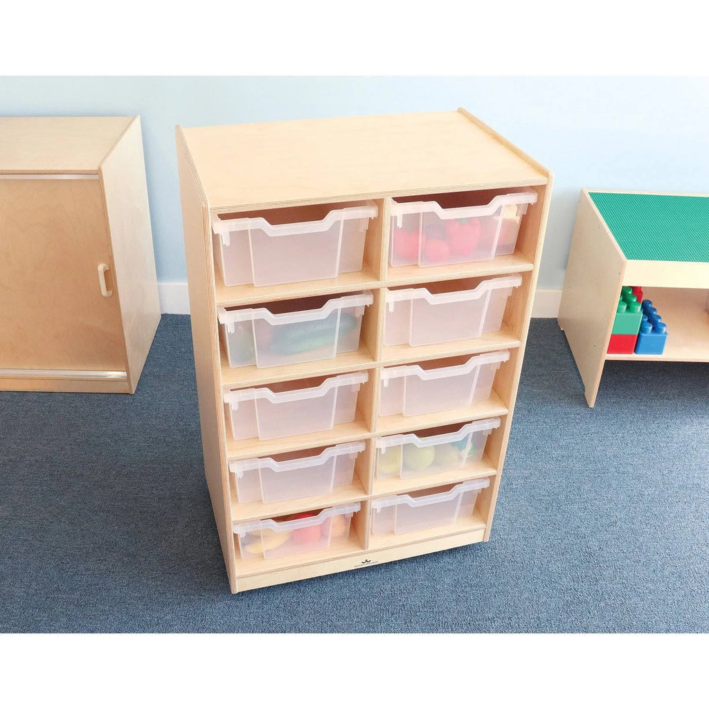10 Cubby Mobile Tray Storage Cabinet B75120