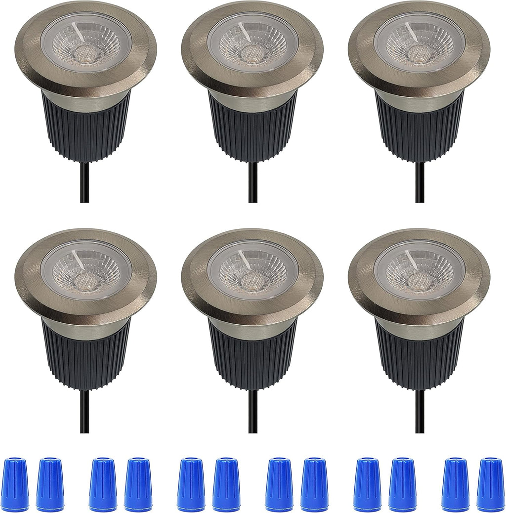 10W Low-Voltage IP67 Waterproof Warm White 2700K LED Landscape Lighting 6-Pack Q358972
