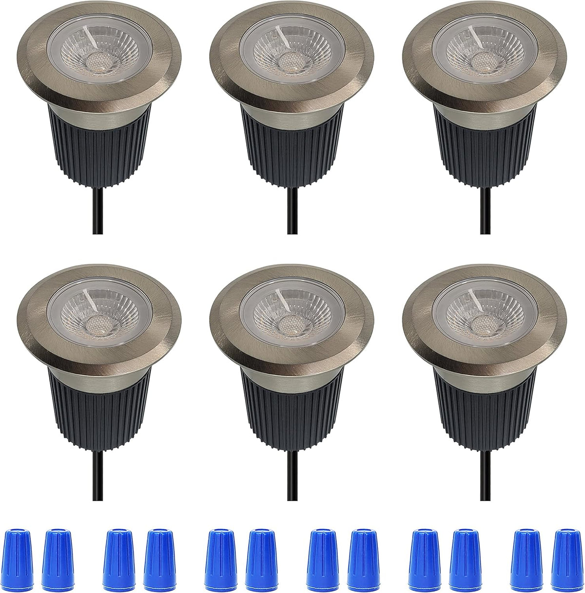 10W Low-Voltage IP67 Waterproof Warm White 2700K LED Landscape Lighting 6-Pack Q358972