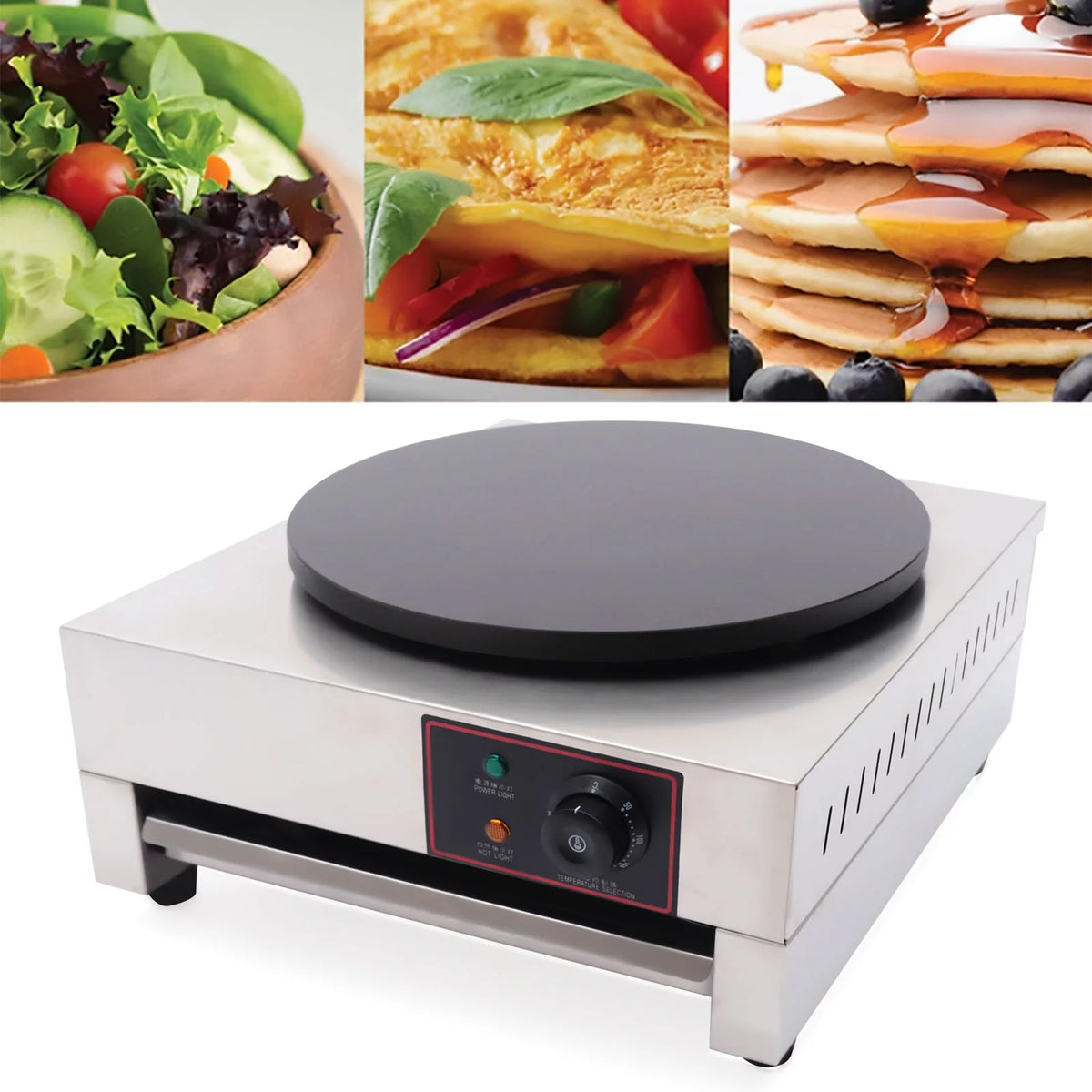 1.7KW Commercial Electric Crepe Maker Nonstick Griddle T742293