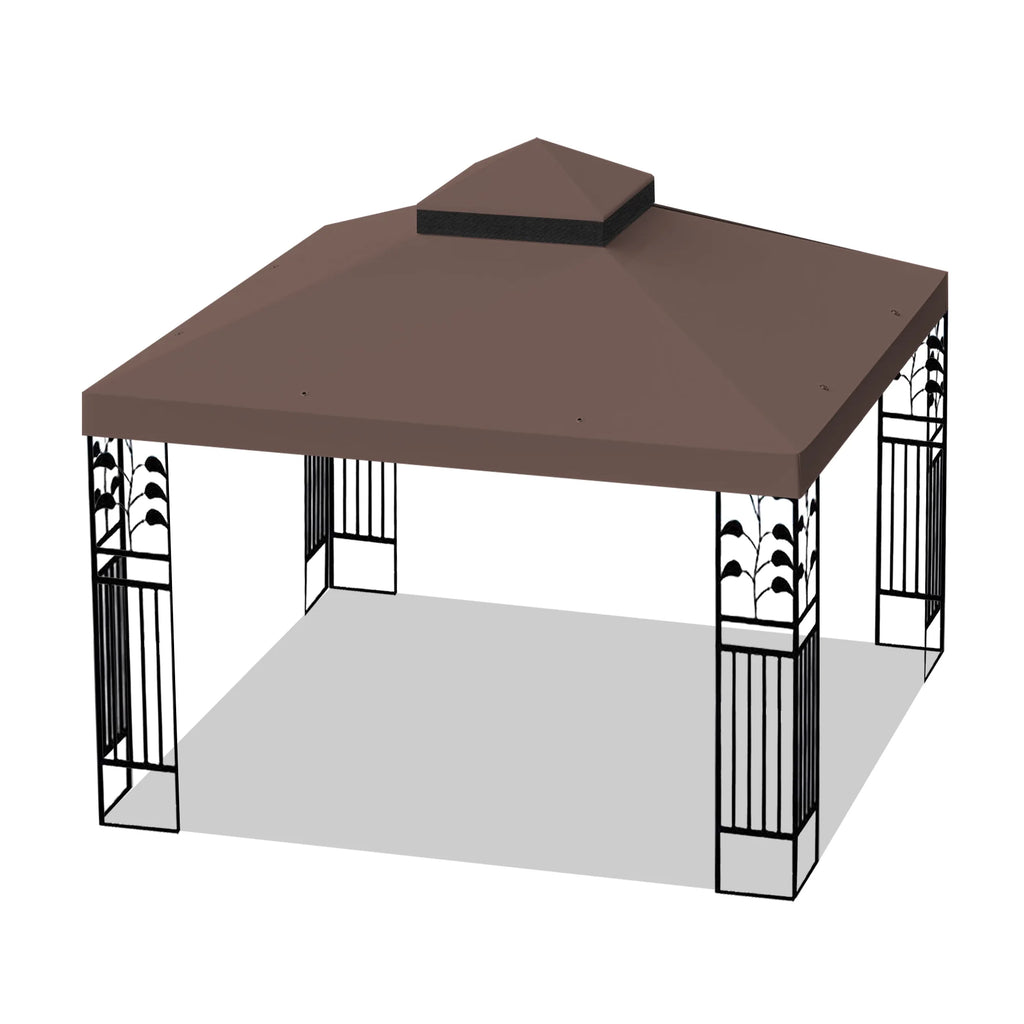 10x10 Ft Double Tiered Gazebo Replacement Canopy C9920