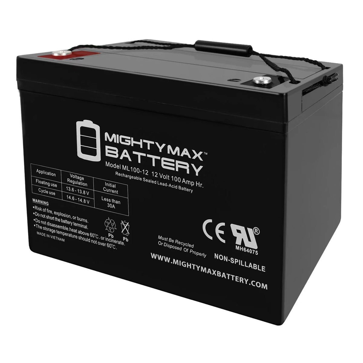 12V 100AH Deep Cycle VRLA Battery Y634
