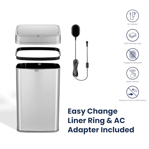 13 Gallon Odor Neutralizing Motion Sensor Trash Can M209