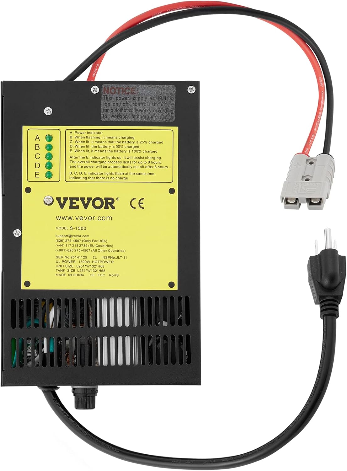 110 Volt AC to 12 Volt DC 1200W Power Converter Charger W44544