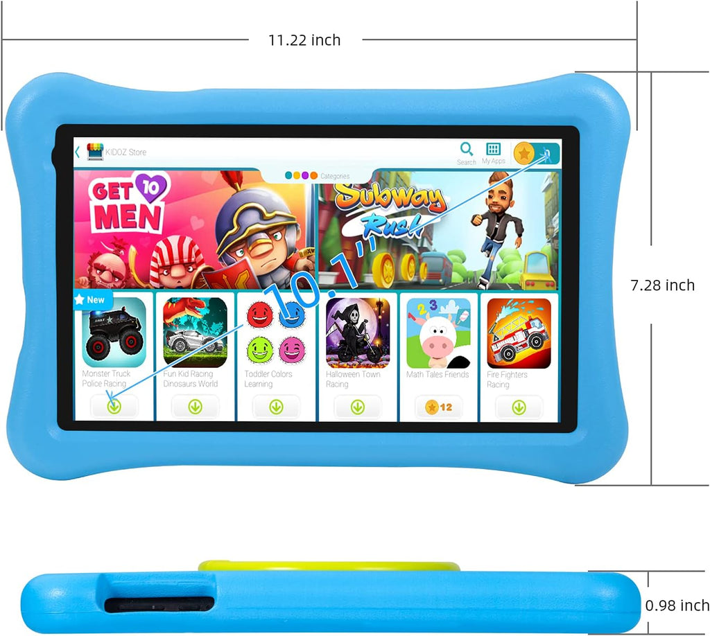 10.1 inch Kids Tablets Android 10 Go 2GB+32GB Blue J84987