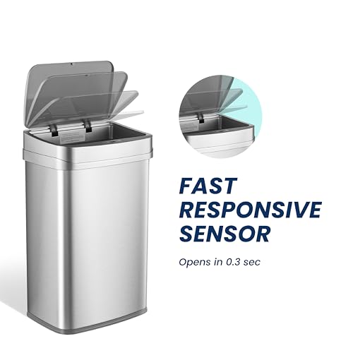 13 Gallon Odor Neutralizing Motion Sensor Trash Can M209