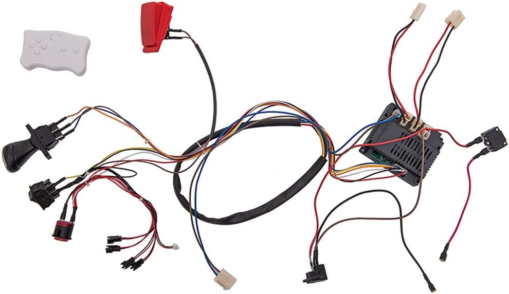 12 Volt Children Electric Car DIY Modified Wires and Switch Kit with 2.4G Bluetooth Remote Control, Pack of 2 L672