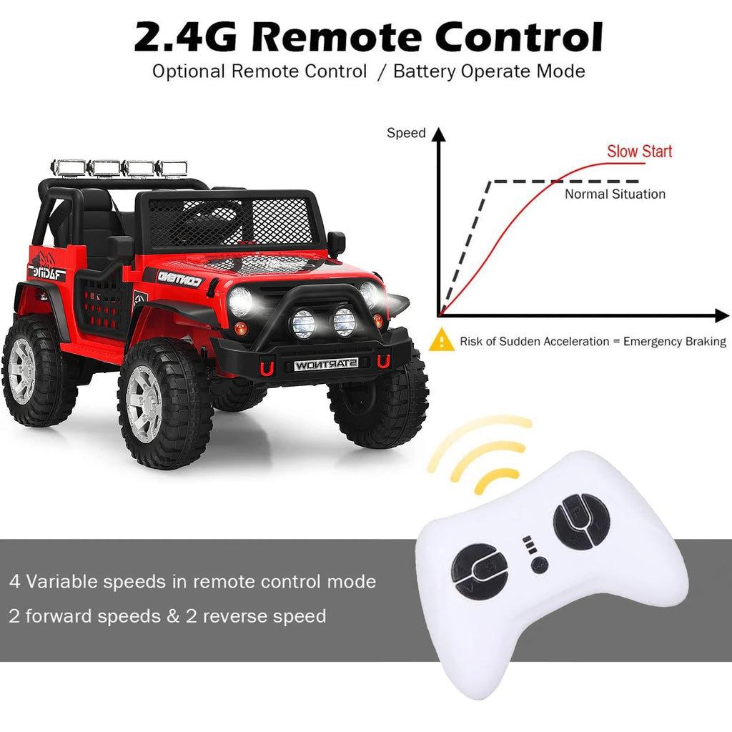 12V Kids Ride on Truck Car 2 Seater with Remote D5973