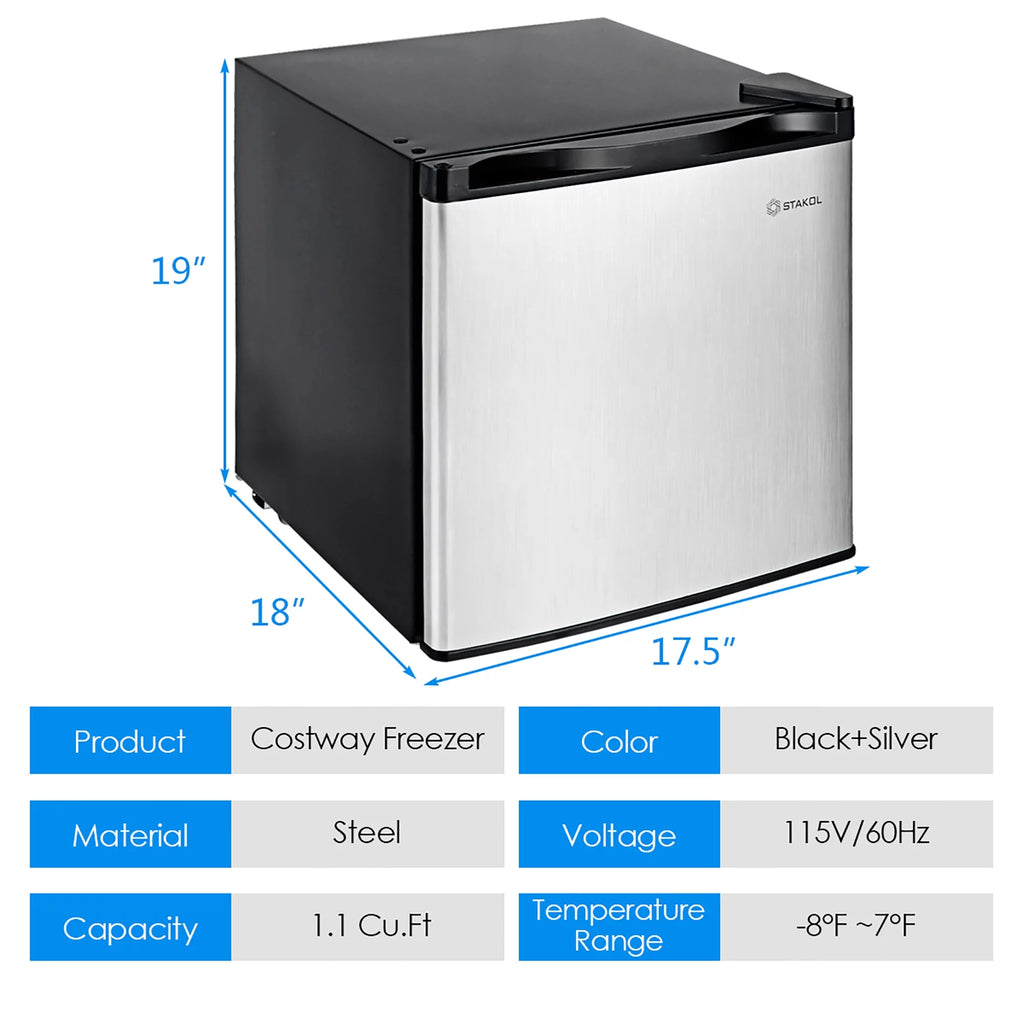 1.1 cu.ft. Compact Single Door Mini Upright Freezer M261697