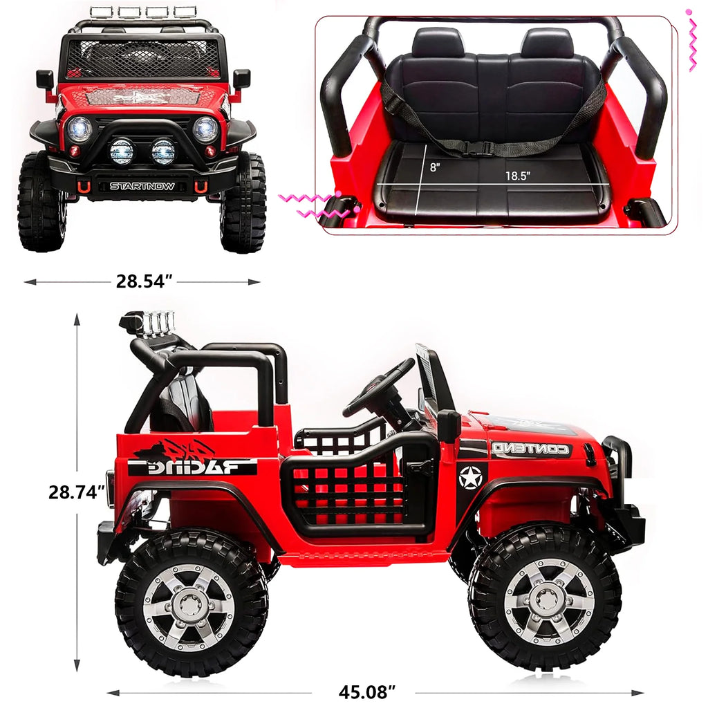 12V Kids Ride on Truck Car 2 Seater with Remote D5973