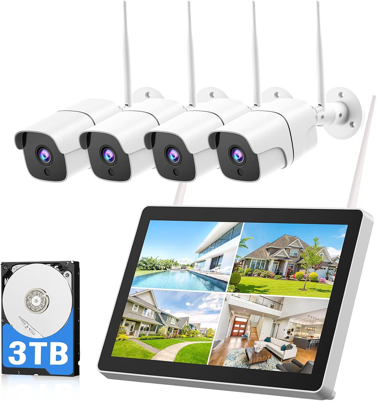 1080P Wireless Security Camera System with 3TB Hard Drive K680