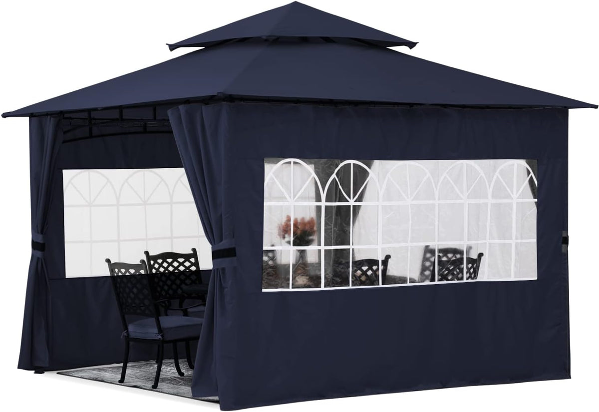 10’x12’ Outdoor Gazebo with Church Window SideWalls U69162