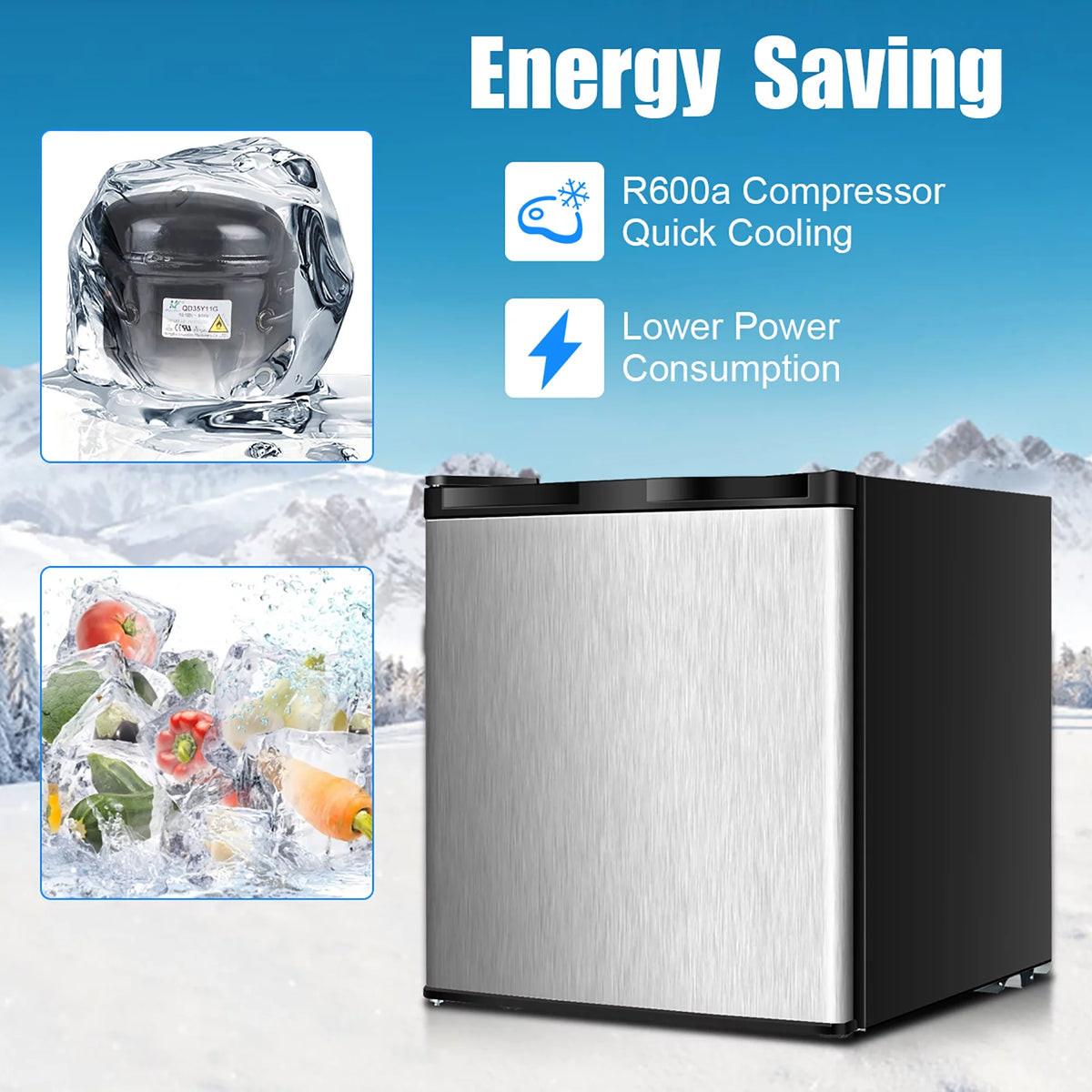 1.1 cu.ft. Compact Single Door Mini Upright Freezer M261697