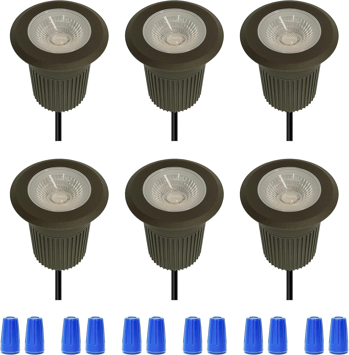 10W Low-Voltage IP67 Waterproof Warm White 2700K LED Landscape Lighting 6-Pack Q358972