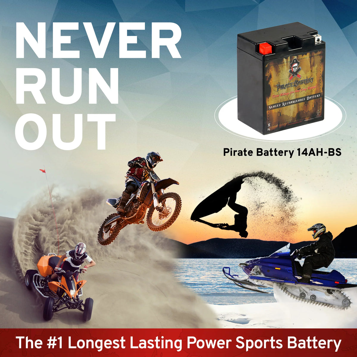 12 Volt 14AH-BS ATV Battery Z137680