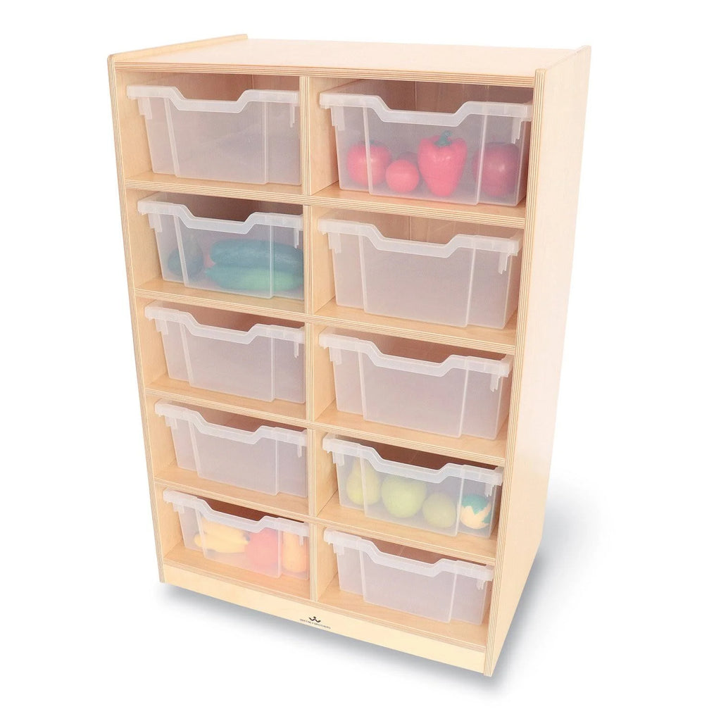 10 Cubby Mobile Tray Storage Cabinet B75120