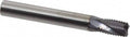 1/4x22 Diam, Fine Pitch, 3/8x22 LOC, 4 Flute Solid Carbide Corner Chamfer Roughing End Mill - AlTiN Finish, 2x22 O932866