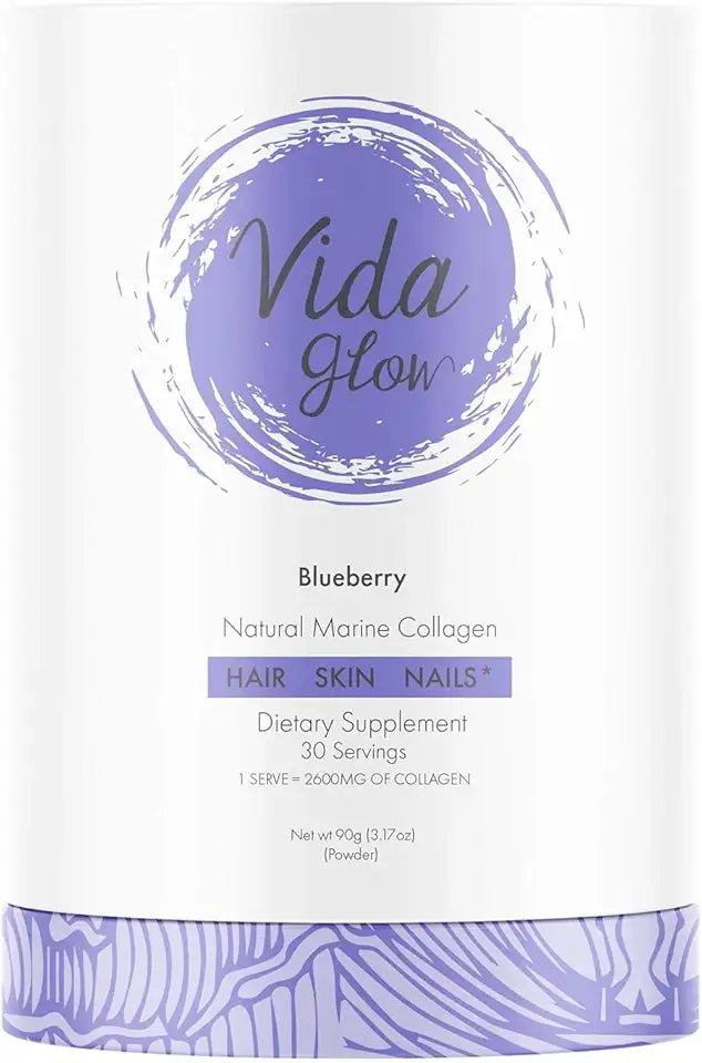 100% Natural Marine Collagen Blueberry Flavor 30 x 3 Gram Servings X270