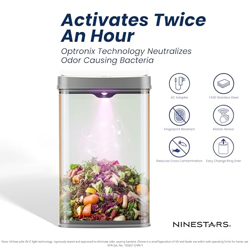 13 Gallon Odor Neutralizing Motion Sensor Trash Can M209